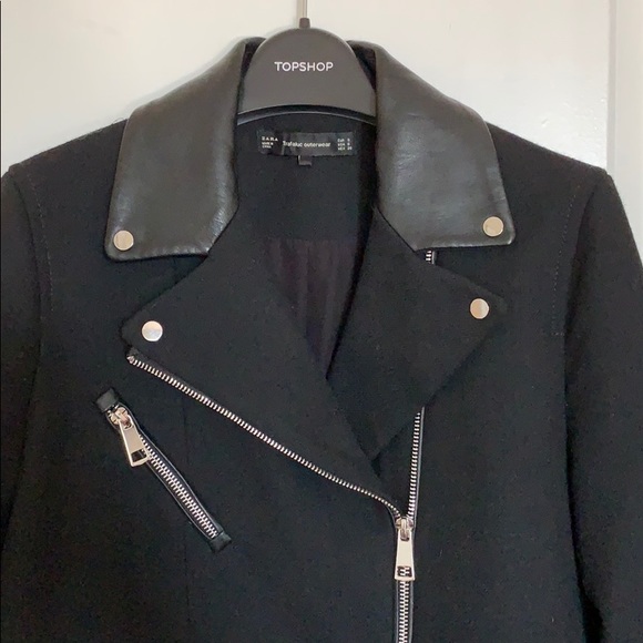 Zara Long Moto Jacket - Picture 3 of 4